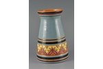 ваза, 23 см, керамика, Рига (Латвия), Kузнецов, 20-30е годы 20го века, по мотивам орнамента художник...