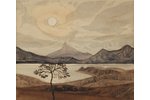 Voloshin Maximilian (1877 - 1932), A Landcape with a River, 1928, paper, water colour, 9.5x11 cm, M....