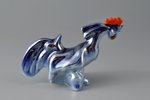 figurine, Rowdy Rooster, porcelain, Riga (Latvia), USSR, Riga porcelain factory, molder - Rimma Panc...