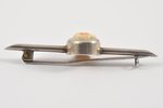 a brooch, Camea on a shell, silver, 4.2 g., the item's dimensions 5.5х1.5 cm, the beginning of the 2...