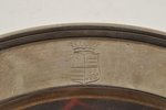 šķīvis, sudrabs, Vācu baronu von Krüdener ģerbonis, 84 prove, 390 g, 24.5 cm, 19. un 20. gadsimtu ro...