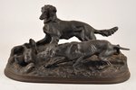 фигурная композиция, Собачья охота, чугун, 21x40 см, вес 8510 г., Российская империя, Касли, 1910 г....