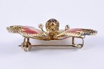 a brooch, Butterfly, silver, 925 standard, 4.18 g., the item's dimensions 2.3х3.6 cm, the 40-50ies o...