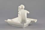figurine, Ash-tray "Shepherd with a reed-pipe", porcelain, Riga (Latvia), M.S. Kuznetsov manufactory...