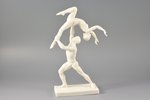 figurāla kompozīcija, Vingrotāji, plastmasa, PSRS, 28 cm, skulptors Cimmermans V.P....