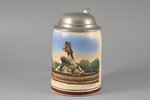 beer cup, Saint-Peterburg, monument of Peter I, porcelain, the beginning of the 20th cent., 15 cm...