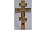 Crucifix, copper alloy, 6-color enamel, Russia, the border of the 19th and the 20th centuries, 20х11...