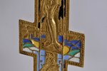 Krucifikss, vara sakausējuma, 6-krāsu emalja, Krievijas impērija, 19. un 20. gadsimtu robeža, 20х11...