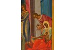 The Birth of the Mother of God, board, painting, Russia, the 2nd half of the 19th cent., 30x26 cm...