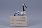 Figurine, Crane, metal, enamel cluazone, China, 11 cm...