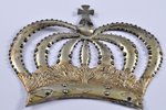 icon oklad crown - wreath, silver, guilding, Russian empire, the 19th cent., 15x19 cm, 71.85 g., ove...