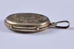 медальон, серебро, позолота, 84 проба, 10.5 г., размер изделия 53х29 см, начало 20-го века, Российск...