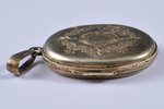 медальон, серебро, позолота, 84 проба, 10.5 г., размер изделия 53х29 см, начало 20-го века, Российск...