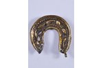 a wreath, liittle frame, silver, bronze, Russia, the 19th cent., 2x2 -> 6x5 cm, 16.35 g....