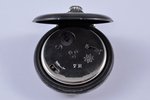 travellers' clock, "Junghans", metal, Ø 52 mm, In working order. Has an alarm clock. Possible to set...