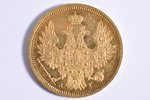 5 rubļi, 1850 g., AG, SPB, zelts, Krievijas Impērija, 6.5 g, Ø 22 mm...