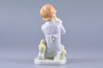 figurine, girl with chickens, porcelain, Riga (Latvia), USSR, Riga porcelain factory, the 40ies of 2...