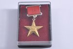 медаль, Герой Социалистического Труда, серебро, золото, СССР, 60е-80е годы 20-го века, 33.5 мм, 24.7...