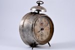 alarm clock, "Junghans", Germany, the beginning of the 20th cent., metal, Ø 100 mm, Not in working c...