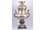 samovar, Alexander Katch, silver plated, german silver, the 2nd half of the 19th cent., 50 cm, weigh...