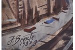 Brekte Janis (1920-1985), Old Riga city, 1983, paper, water colour, 31x32 cm...