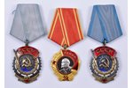 set of awards with the order of Lenin to the Minister of education in 1940, Leinsh  Paulis Janovitch...