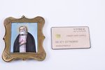 icon, Serafim Sarovsky, enamel, Russia, the 19th cent., 10.2x9 cm, 130.40 g....