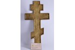 cross, the crucifixion, G.M.K. craftsman, copper alloy, 6-color enamel, Russia, 38x19.5 cm...