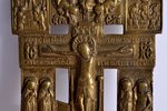 cross, The crucifixion of Christ and the forthcoming elected icons, copper alloy, Russia, 25.5x12.5...