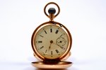 карманные часы, двустороние, Франция, начало 20-го века, золото, 14 K проба, 91.7 г, Ø 49.5 мм, испр...
