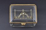 case, Art Nouveau style, the beginning of the 20th cent., 11x8.7x6.55 cm, gilded metal...