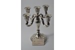 candelabrum, silver, ~ 450 g, approximate weight (due to the filler), 25 cm, Scandinavia...