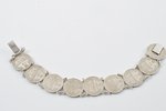 a bracelet, made from 15-copeck coins, silver, 28.3 g., Russian empire...