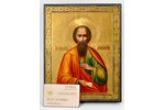 икона, "Блаженный Николай Кочанов", доска, сусальное золото, Российская империя, рубеж 19-го и 20-го...