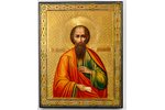 икона, "Блаженный Николай Кочанов", доска, сусальное золото, Российская империя, рубеж 19-го и 20-го...