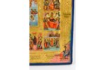 икона, "Праздники", доска, сусальное золото, Российская империя, 2-я половина 19-го века, 36x31 см...