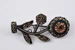 a brooch, silver, 8.8 g., the item's dimensions 6 X 3.5 cm, the 40-50ies of 20 cent....