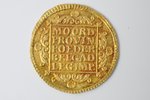 1 дукат, 1729 г., золото, Нидерланды, 3.45 г, Ø 23-23.5 мм, XF...