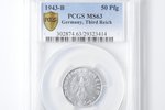50 pfennig, 1943, B, Germany, MS 63...