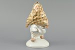 figurine, Girl with headscarf, porcelain, Riga (Latvia), USSR, Riga porcelain factory, handpainted b...