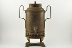 самовар, "Кофейник, цилиндр", латунь, Российская империя, рубеж 19-го и 20-го веков, 40 x 28 x 21 см...