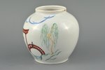 vase, Oriental motif, J.K. Jessen manufactory, Riga (Latvia), the 30ties of 20th cent., 8.5, Ø 10.3...