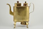 samovar, travelling, brass, Russia, the 19th cent., h = 24.5 cm, weight 870 g...