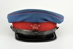 naga cepure, IeTK (NKVD), PSRS, 1935-1937 g., kokardes rets variants (32 x 35 mm) ar uzliekamo sirpi...