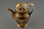 teapot, Gulin Brothers Factory, Russia, ~1830, 23.8 cm, teapot nose restoration, crack on mouth...