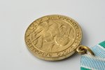 medal, For the Defence of the Soviet Polar Region, USSR, 50ies of 20 cent., 37x32 mm, 16.25 g...
