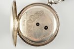 карманные часы, Швейцария, рубеж 19-го и 20-го веков, серебро, 84 проба, 75.30 (общий) г, Ø 52 мм, н...