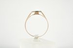 a ring, gold, 56 standard, 3.75 g., the size of the ring 19.75, heliotrope, the 2nd half of the 19th...