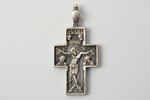 крест, серебро, 84 проба, 4.40 г., размер изделия 3.8 x 1.9 см, начало 20-го века, Российская импери...