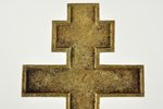 cross, The Crucifixion, copper alloy, guilding, 2-color enamel, Russia, the 2nd half of the 19th cen...